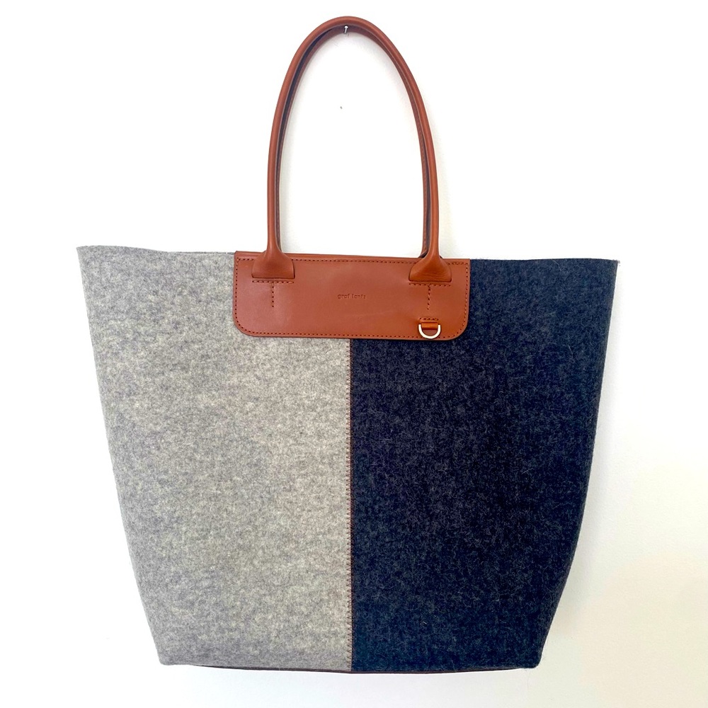 Graf & Lanz Tote. Never used. Beautiful quality color block wool tote.